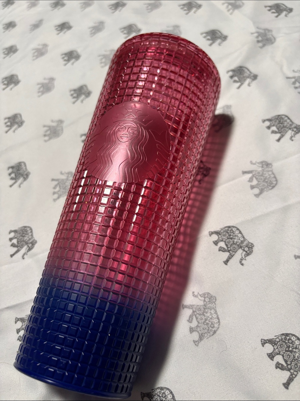 Starbucks Pink to Blue Ombre Studded Tumbler